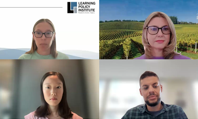 A screenshot of a webinar panel.