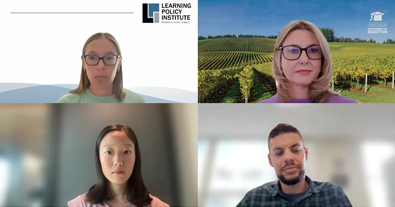 A screenshot of a webinar panel.
